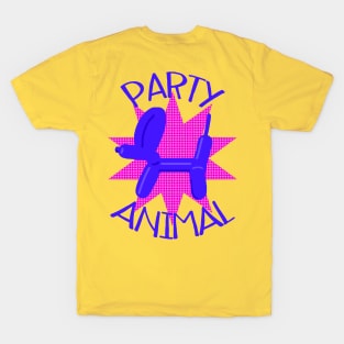 Party Animal Quirky Retro Pop Art Balloon Animal Shirt T-Shirt